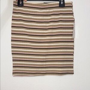 Striped Tan and Pink Women's Skirt